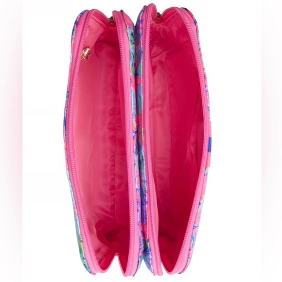 Lilly Pulitzer Thompson Clutch Pouch Bag - Pink Isle Lil Earned Stripes New NWT - Picture 4 of 11